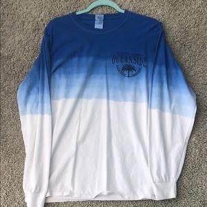 oceanside, california graphic blue tee